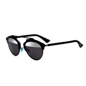 DIOR So Real Aviator Sunglasses NIB Black Mirrored